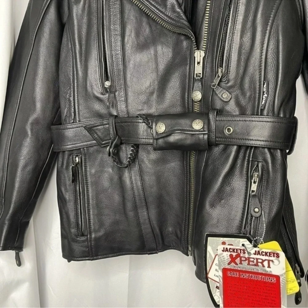 Xpert Performance Gear Premium Leather Jacket With Kevlar Size Medium Motorcycle